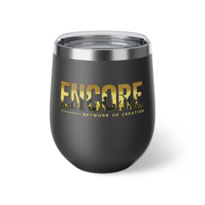 Encore Logo 12oz Insulated Wine Tumbler — Copper Vacuum Travel Cup